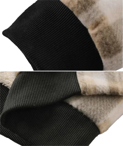 Miniatura 6 de Minfunttu Sudaderas con capucha para hombre, con cremallera, forro polar, sherpa, sudaderas pesadas, abrigo jacquard