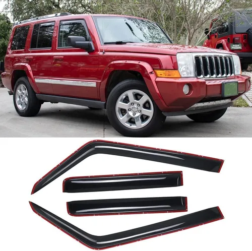 Miniatura 17 de 94117 Deflector de ventilación de viento para ventana lateral, 4 unidades de protector de lluvia de humo oscuro para Jeep Commander 2006-2010