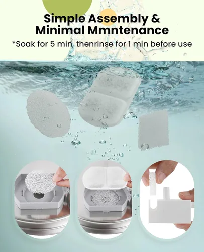 Miniatura 5 de ONEISALL Fuente de agua para perros grandes, de 7 litros/230 onzas/1.8 galones, fuente de acero inoxidable súper silenciosa con triple filtración