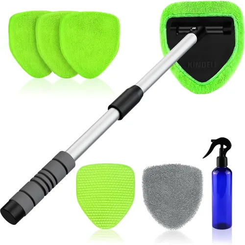 Miniatura 11 de XINDELL Herramienta de Limpiador de Parabrisas – Kit de Limpieza de Ventanas Interiores de Coche con Mango Extensible y 4 Almohadillas