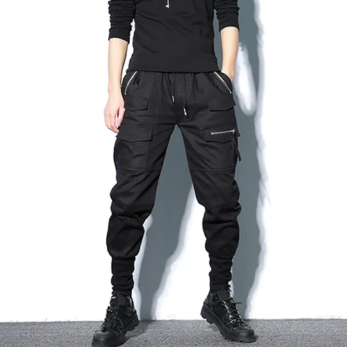 Miniatura 7 de MOKEWEN Pantalones deportivos tipo harén tipo cargo para hombre