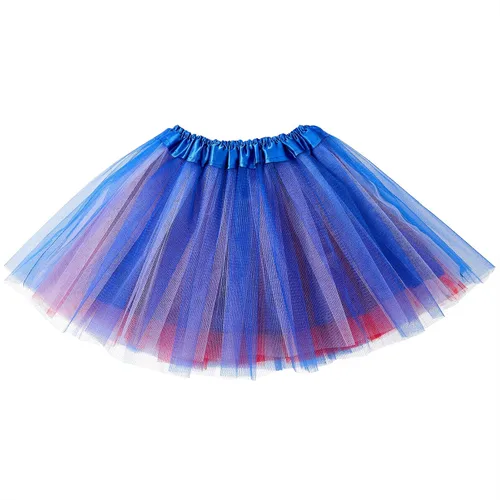 Miniatura 7 de Century Star Tutú de 4 capas para niñas pequeñas, faldas de ballet de tul para baile de princesa, esponjoso, para fiestas de cumpleaños de 2 a 8 años