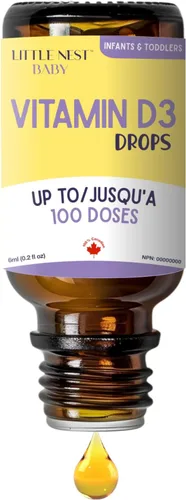 Miniatura 5 de Gotas de vitamina D3 para bebés – 400 UI por dosis Formulación natural y limpia para bebés y niños pequeños Suministro para 100 días