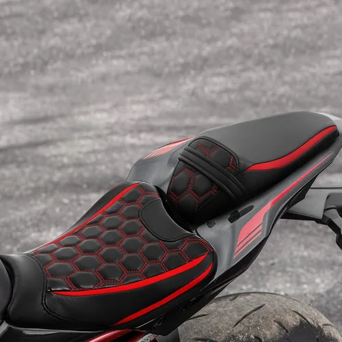 Miniatura 5 de SLMOTO Cojín de asiento de motocicleta para asiento delantero y trasero, asiento de conductor y pasajero, apto para Kawasaki Z900 Z 900 2017-2023
