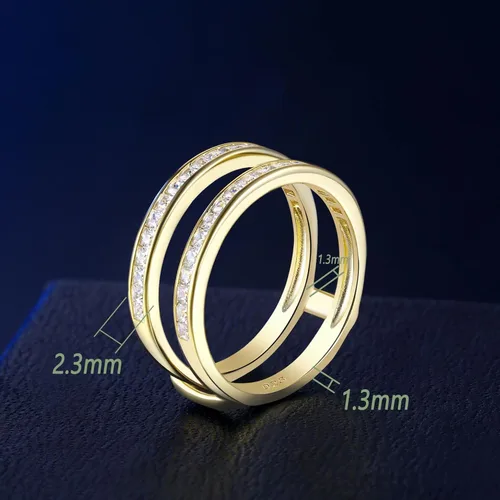 Miniatura 6 de Wuziwen Anillo realzador vintage de princesa para mujer, plata de ley 925 AAAAA CZ