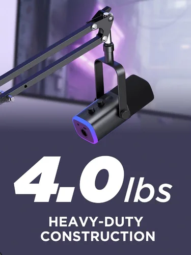 Miniatura 6 de InnoGear Soporte de micrófono con brazo de brazo para Blue Yeti HyperX QuadCast SoloCast Snowball Fifine Shure SM7B y otros micrófonos, brazo