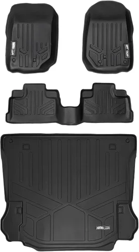 Miniatura 12 de SMARTLINER Juego de tapetes de piso de ajuste personalizado para 1ª fila, color negro para modelos Jeep Wrangler Unlimited 1997-2006 de 4 puertas