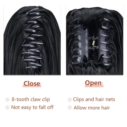 Miniatura 208 de Extensiones de cola de caballo de cabello rubio, extensiones de cola de caballo para mujer, pinza de extensiones de cabello rizado de 12 pulgadas