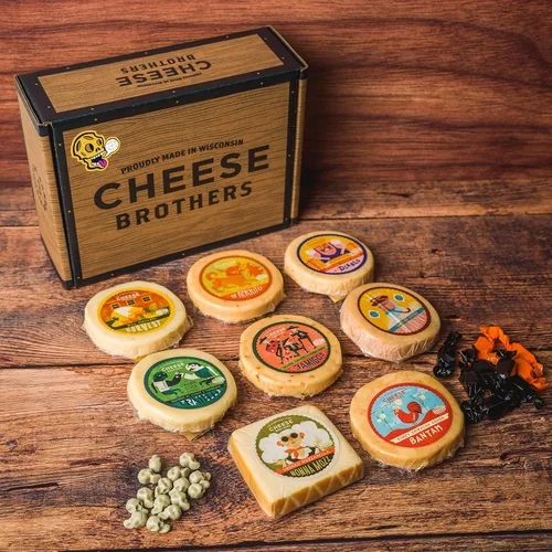 Miniatura 32 de Caja de regalo de Cheese Bros. Brotherhood Fresco de Wisconsin Surtido de Gouda, Havarti, Mozzarella y Fratello Gran idea de regalo de comida