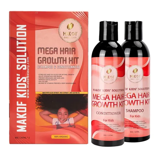 CHAMPÚ Y ACONDICIONADOR PARA EL CRECIMIENTO DEL CABELLO PARA NIÑOS. Mezcla de aceites naturales para un cabello saludable. Nutritivo, hidratante e