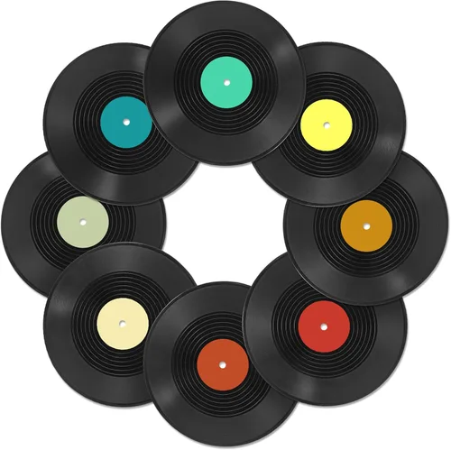 Discos de vinilo en blanco de 12 pulgadas, decoración vintage falsa para pared, estética, retro, para decoración de fiestas, estudio de artistas,