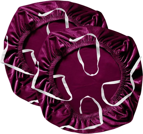 Miniatura 25 de Yikko - Fundas de asiento de terciopelo para silla de 14.96-18.89 pulgadas, con correas, fundas lavables para silla de oficina y computadora
