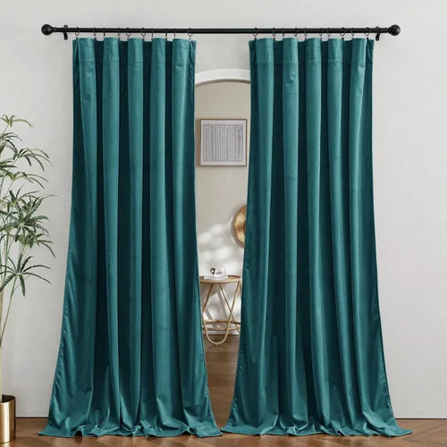 Miniatura 91 de RYB HOME Cortinas de terciopelo verde oliva de 72 pulgadas de largo, cortinas opacas con aislamiento térmico, tratamiento de ventana, decoración