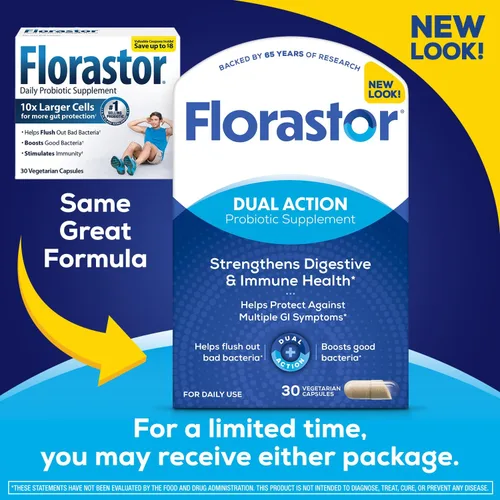 Miniatura 5 de Florastor Paquete de refuerzo de la digestión y la inmunidad para hombres y mujeres con Saccharomyces Bouldari - 30 unidades de probiótico