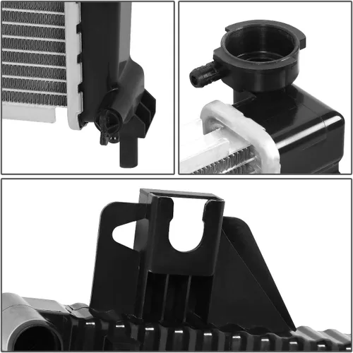 Miniatura 4 de DNA Motoring OEM-RA-2482 Radiador de aluminio atornillado estilo OE compatible con 02-05 Liberty AT, 19-15/16 pulgadas de ancho x 19-15/16 pulgadas