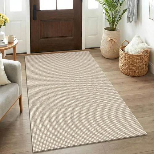 Miniatura 262 de KOZYFLY - Tapetes para entrada, lavable, tejido, con respaldo de goma antideslizante, de algodón, interiores, cocina, entrada, vestíbulo y puerta