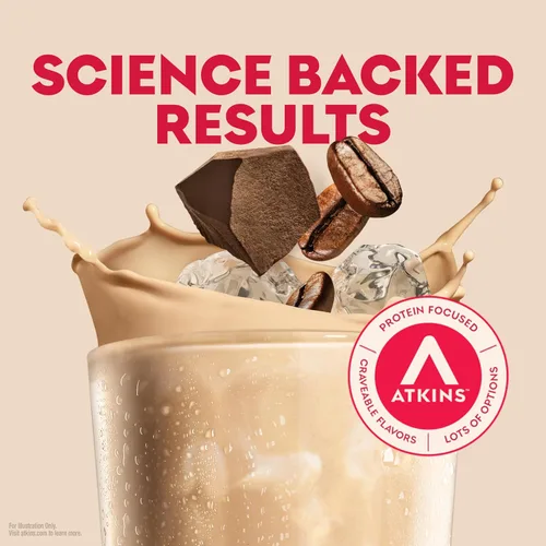 Miniatura 4 de Atkins Batido rico en proteínas con café y proteínas, apto para dieta cetogénica y sin gluten, 11 onzas líquidas (paquete de 12)