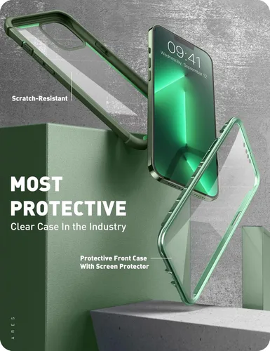 Miniatura 3 de i-Blason Ares - Funda para iPhone 13 Pro Max de 6.7 pulgadas [protector de pantalla integrado] [protección de grado militar] Funda transparente