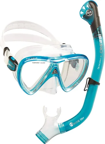 Miniatura 11 de Cressi Kit de snorkel para adultos, máscara y snorkel seco - Equipo de calidad para descubrir el mundo submarino - Ikarus & Orion Dry: Diseñado
