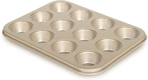 Miniatura 2 de Glad Mini Molde para Muffins Antiadherente - Molde de Metal Extra Resistente para Cupcakes con Pequeños Moldes para Hornear, Mini 12 Cavidades