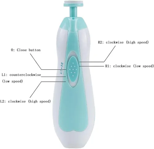 Miniatura 2 de Lima de uñas para bebé, lima eléctrica, cortador de uñas para bebé y cortaúñas con seguridad ligera para recién nacidos, niños o adultos