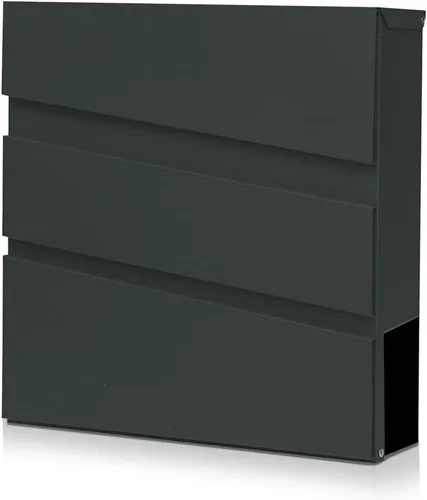Ydocabinit Buzón de Montaje en Pared, Buzón con Cerradura de Gran Capacidad para Exteriores, Cubierta de Acero Galvanizado y Buzón de Metal a Prueba