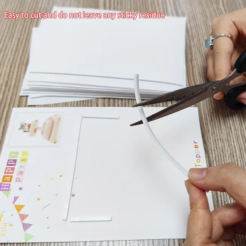 Miniatura 4 de Birllaid Tiras adhesivas de espuma de doble cara, tiras de espuma 3D con soporte adhesivo para álbumes de recortes, 10 hojas de 6 x 4 pulgadas
