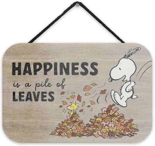 Miniatura 7 de Peanuts Snoopy Jack-O-Lantern - Guirnalda de Halloween colgante de madera para decoración de pared, divertido letrero de Snoopy para el hogar Naranja