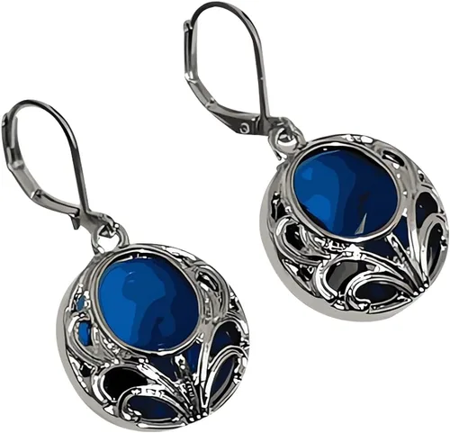 Miniatura 2 de Handmade Women's Earrings,Recycled Vintage Mason Jar and Vintage lace lever hollowed out rear earrings,earrings for women,jewelry boxes for