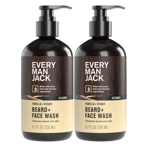 Miniatura 11 de Every Man Jack Lavado de Barba + Cara - Fragancia Sutil de Bourbon Añejado - Limpia y Ayuda a Acondicionar y Suavizar Tu Barba y la Piel de Debajo