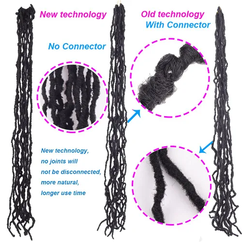 Miniatura 2 de Trenzas de ganchillo sintéticas de 36 pulgadas, 6 paquetes de trenzas de ganchillo súper largas de diosa, cabello rizado, ondulado, suave, trenzado