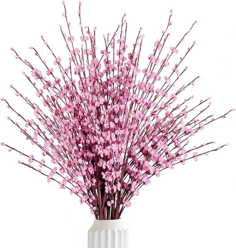 Miniatura 16 de Sggvecsy 10 piezas flores artificiales de jazmín de 29.5 pulgadas de largo, ramo de flores falsas altas, plantas de jazmín falsas, ramas secas