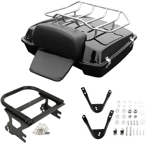 Miniatura 9 de TCMT Juego de maletero picado de 10.7 pulgadas para Harley Touring 1997-2013 Road King Road Glide Street Glide Electra Glide Pack
