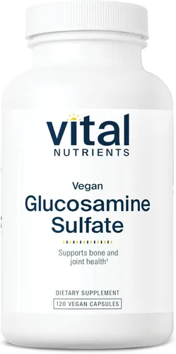 Vital Nutrients Sulfato de glucosamina vegano de 750 mg – Suplemento saludable para cartílago, movilidad y apoyo articular – Fuente vegetal de