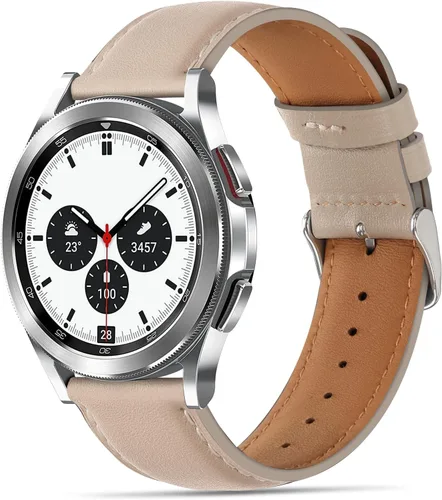Miniatura 14 de Tasikar Bandas de Cuero Compatibles con Samsung Galaxy Watch 47mm 7/6/5/4 Banda/Watch 6 Classic 43mm 47mm/Watch 5 Pro Banda, Correa de Cuero Genuina
