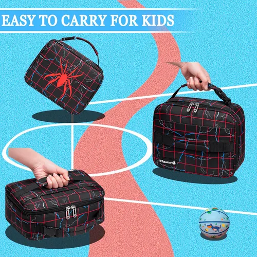 Miniatura 6 de Lonchera con aislamiento térmico para niños de 3, 4, 5, 6, 7, 8, 9, 10, 11, 12, para el regreso a la escuela, reutilizable, congelable, pequeña