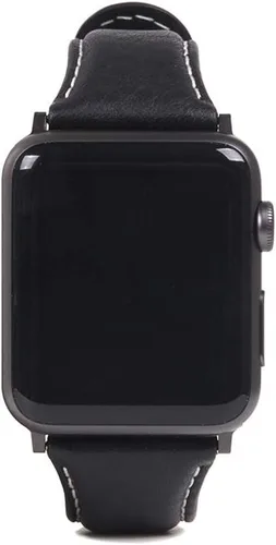 Miniatura 2 de SLG Minerva Box - Correa italiana de cuero para Apple Watch de 1.496 pulgadas, 1.575 pulgadas, 1.614 pulgadas, 1.654 pulgadas, correa curtida Negro
