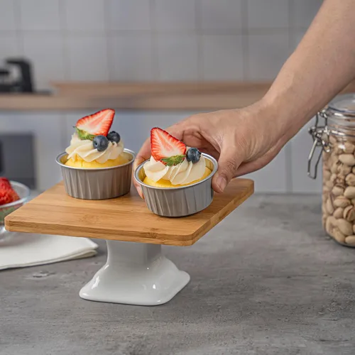Miniatura 5 de Restaurantware Ramekins desechables de 4 onzas, 100 vasos desechables redondos de crema brulee, aptos para horno para magdalenas y magdalenas, tazas