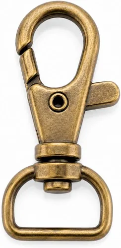 Miniatura 10 de CRAFTMEMORE Broches giratorios de langosta clásicos, ganchos a presión CS10 para monedero, clip de 5/8 pulgadas, 3/4 pulgadas, 1 pulgada, paquete