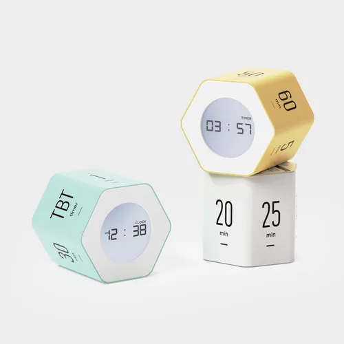 Miniatura 6 de mooas Reloj Cubo Multi-Hexágono, Reloj Digital, Temporizador Pomodoro, Pantalla Retroiluminada Modo 12/24H Contador de Tiempo Ascendente