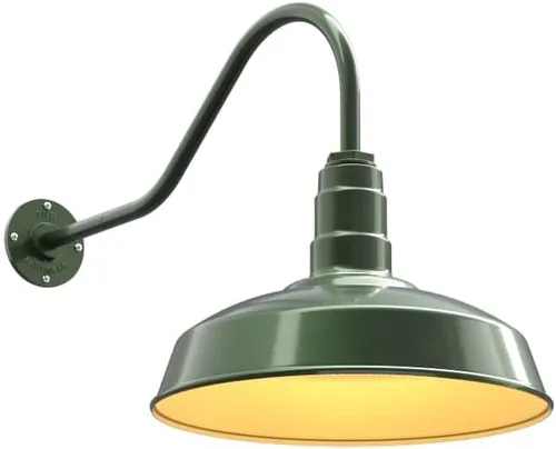 Miniatura 73 de Steel Lighting Co. Gardena - Luz de granero Montaje en pared al aire libre Cúpula de 16 pulgadas Cuello de cisne de 16 pulgadas Luz