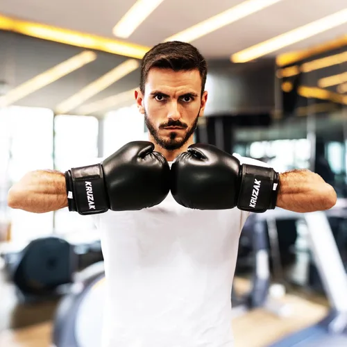 Miniatura 6 de Kruzak Guantes de boxeo simples para sparring, kickboxing, Muay Thai, artes marciales y lucha MMA - Guantes de saco de boxeo para hombres y mujeres