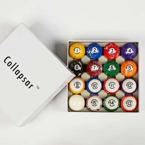 Miniatura 4 de Collapsar Pelotas de billar de lujo de 2-1/4 pulgadas estilo mármol remolino bola de billar juego completo de 16 bolas (varios estilos disponibles)