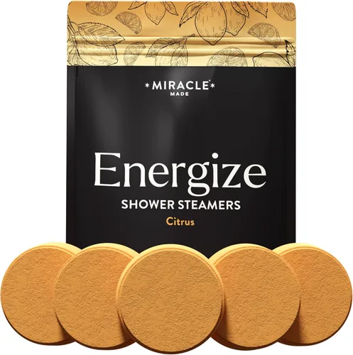Miracle Made Vaporizadores de ducha de aromaterapia de menta cítrica – Bombas efervescentes de ducha con aceites esenciales para relajación, alivio