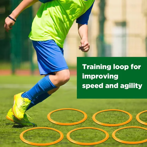 Miniatura 5 de Deekin Agility Rings Speed and Agility Training Rings Exercise Speed Circle Jumping Hoops for Training Toss Equipment Naranja