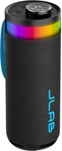 JLab Go Party - Altavoz Bluetooth portátil, color negro medianoche, 10 vatios de potencia, más de 16 horas de reproducción, impermeabilización IP56,