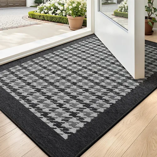LUMI Tapete Interior para Puerta de Entrada 24''x36'', Absorbente, Atrapa Suciedad, Perfil Bajo Delgado, Tapetes Antideslizantes con Respaldo de
