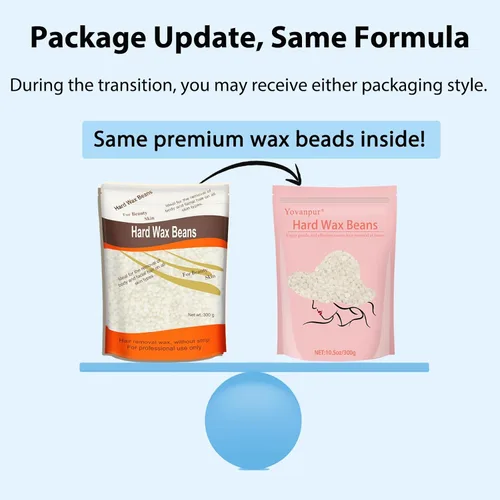 Miniatura 2 de Cuentas de cera dura para depilación, granos de cera para piel sensible, 10 onzas (10.58 oz)/bolsa (coco), unisex, cera de cuerpo completo, sin
