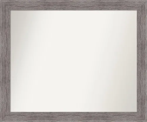 Miniatura 259 de Amanti Art Espejo de baño gris para sobre el fregadero, 31 x 48 pulgadas, espejo de tocador rectangular estrecho de color gris, marco de madera