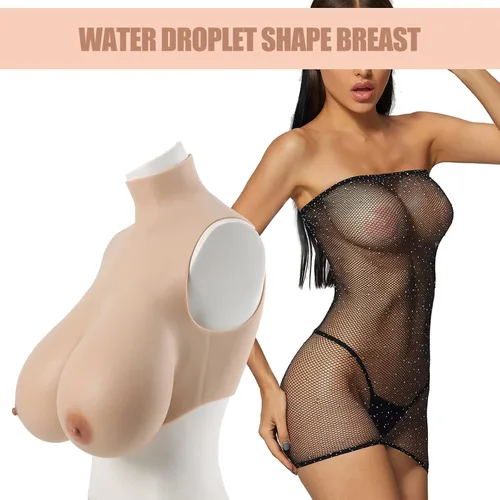 Miniatura 3 de Noblelady Pechos falsos enormes con forma de pecho de silicona con relleno de silicona realista para crossdresser transgénero cosplay, #1, taza K